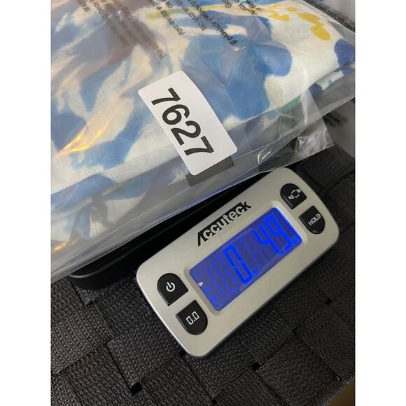 Linen Button Up Floral Blouse M Boho Coastal Resort Maximalist Preppy Office Art - Picture 12 of 12